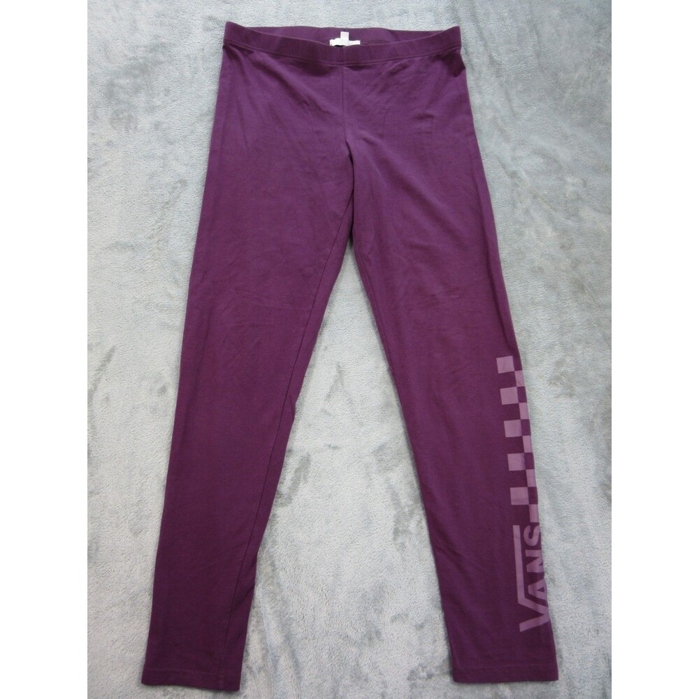 Vans Leggings Womens Sz. Large Pull-on Elastic Waistband Purple Stretch